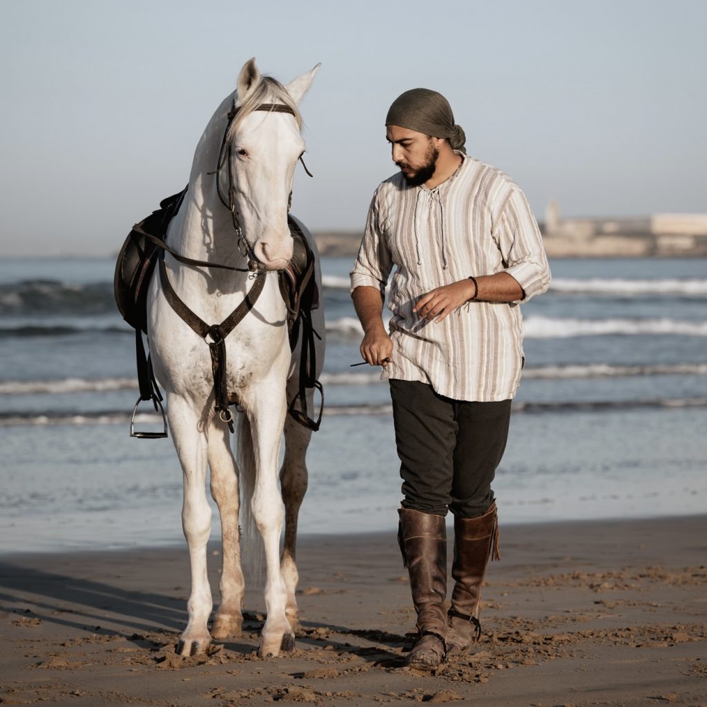 Feine Koerpersprache in der Arbeit mit dem Pferd